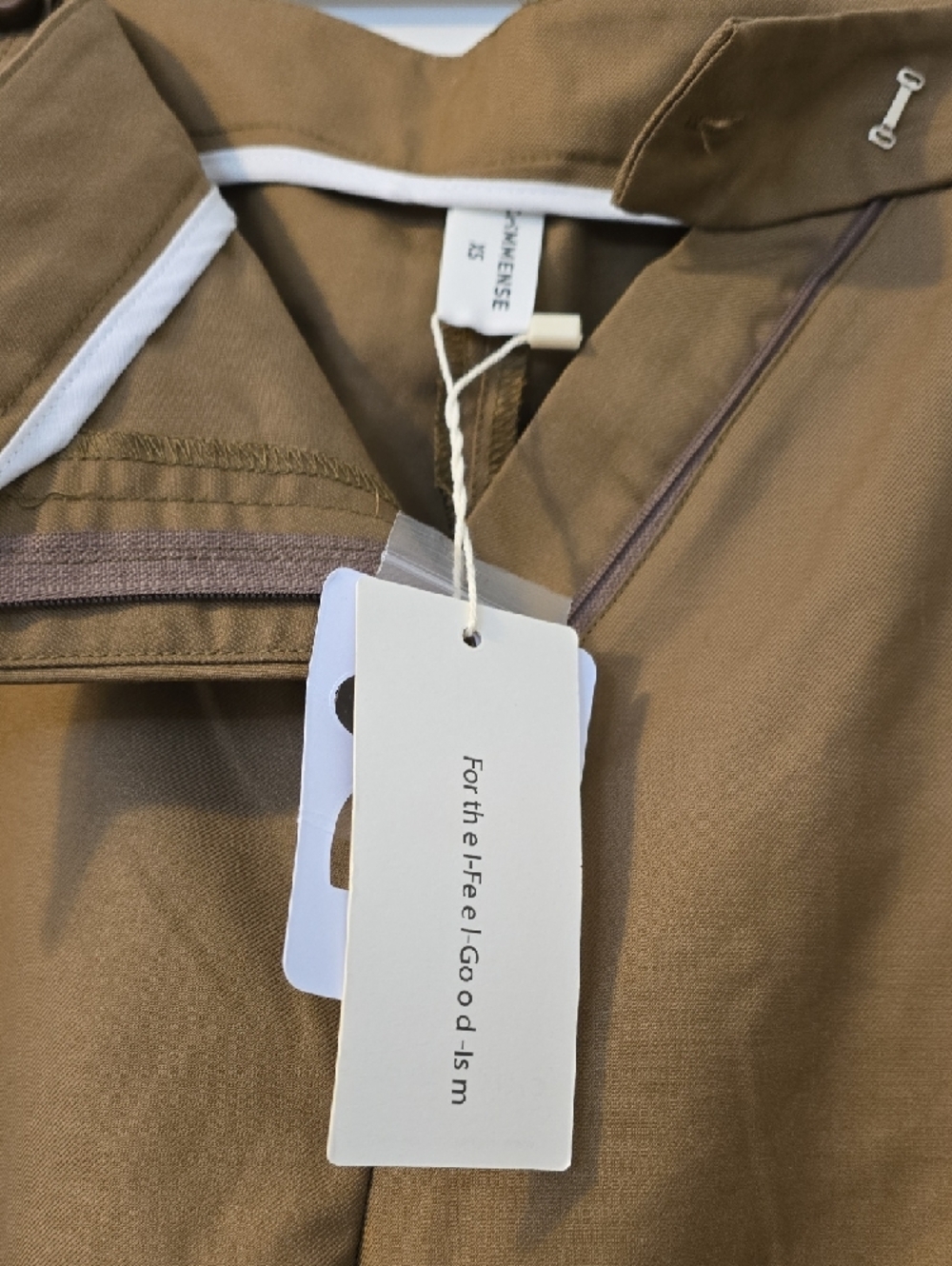 Commense Wide-Leg High Waist Pants in Tan. Size XS NWT - Picture 8 of 16